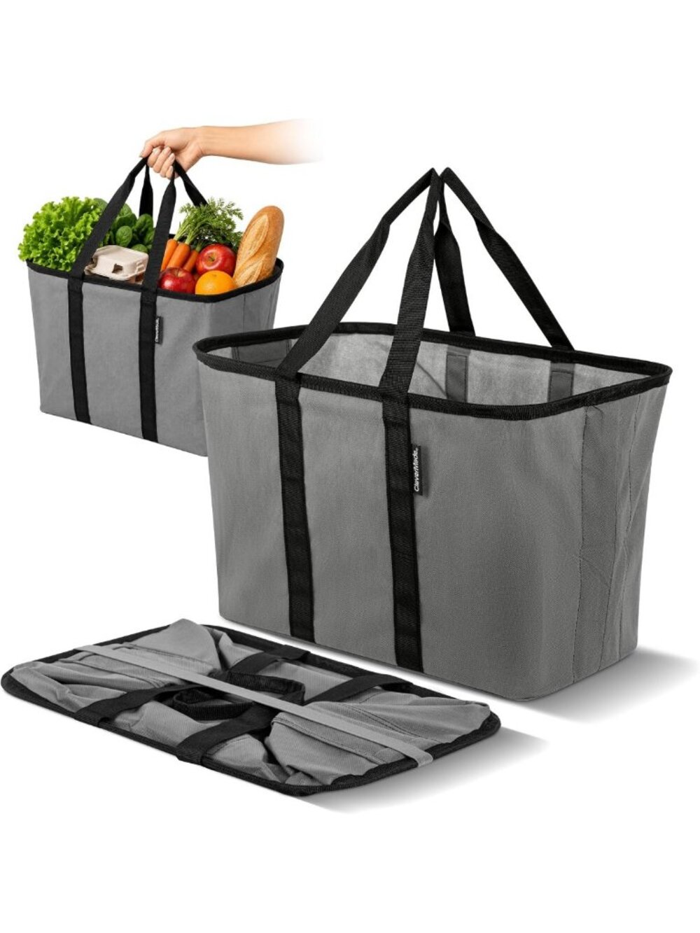 Eco-Friendly Collapsible Grocery Tote Bag, 30L Storage Organizer for Shopping